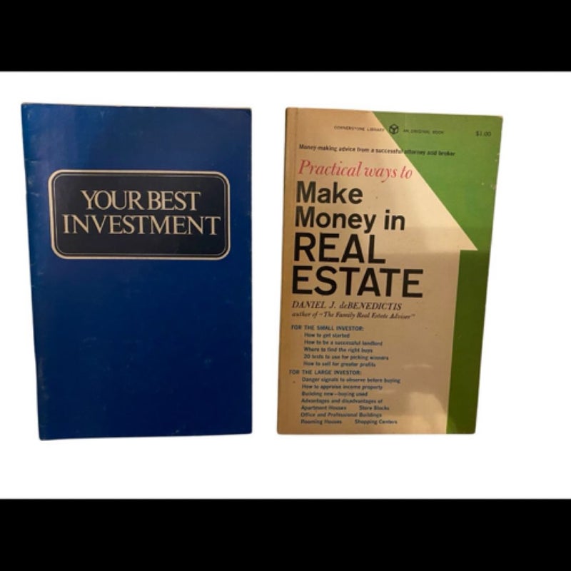 Lot Of 2 Your Best Investment Make Money In Real Estate Finance Paperback Books