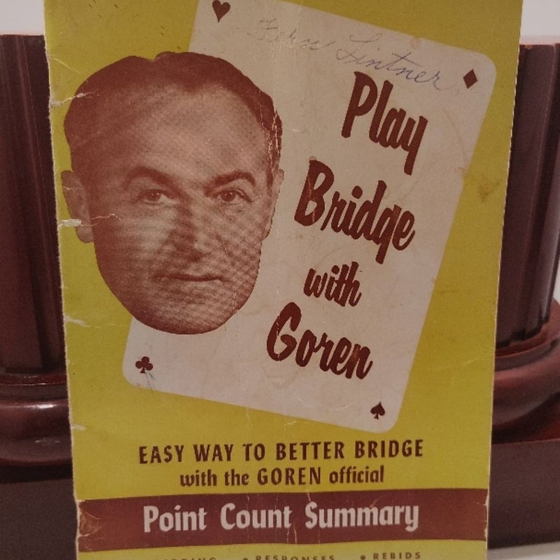 Play Bridge with Goren - Point Count Summary Booklet Revised Edition -Vintage