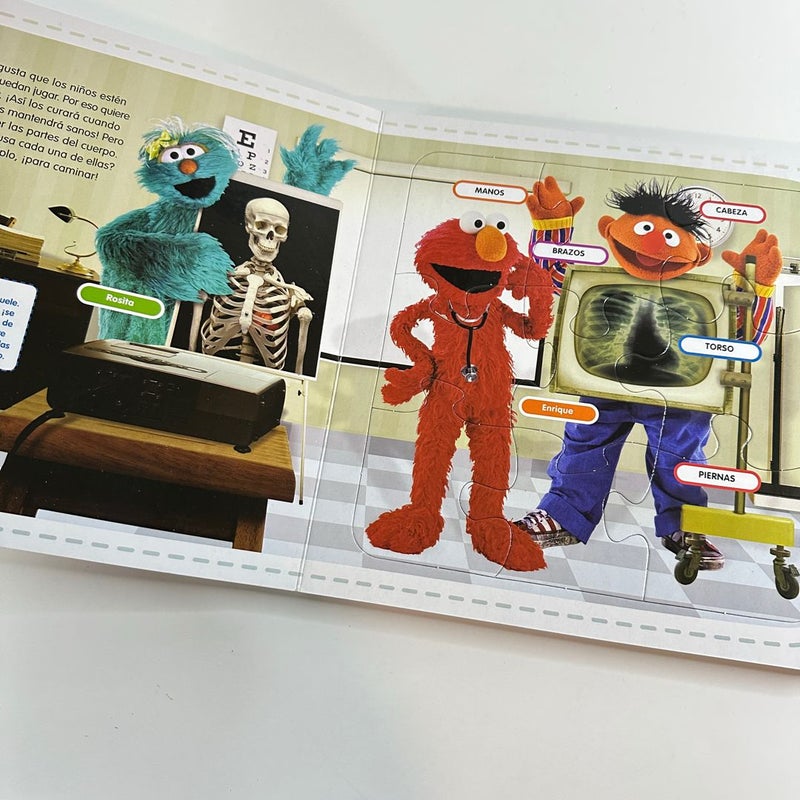 Spanish Plaza Sesamo Los oficios de Elmo Sera Doctor with Puzzles