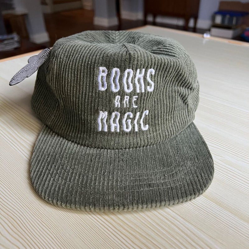 Books are Magic Green Corduroy Hat / Cap