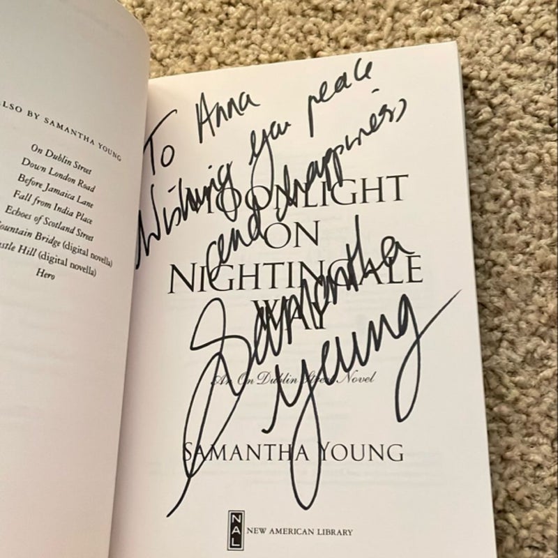 Moonlight on Nightingale Way (signed by the author)