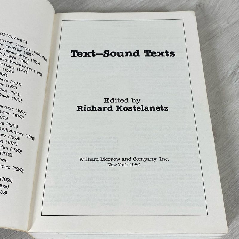 Text--Sound Texts