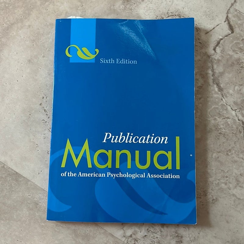 Publication Manual of the American Psychological Association