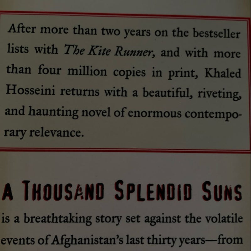 A Thousand Splendid Suns