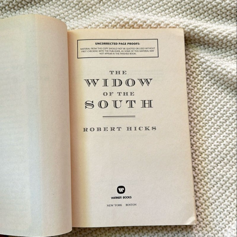 The Widow of the South - Advance Reading Copy (ARC)