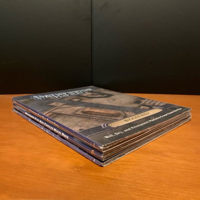 Pathfinder Flip-Mat Lot: Bigger Keep, Castles Multi-Pack, Watch Station NEW