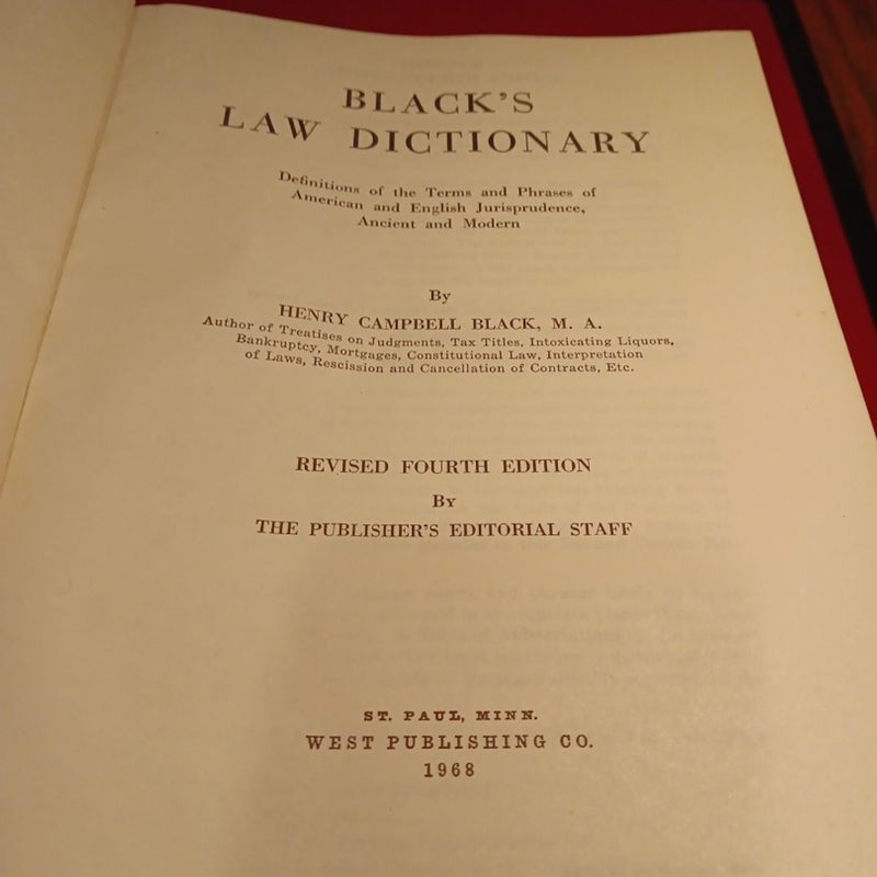 Black's Law Dictionary revised 4th edition