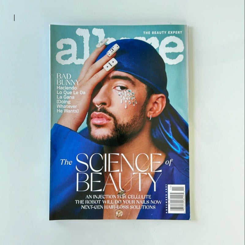 Allure USA the beauty expert. November 2021 Issue. Bad Bunny. The Science of Beauty.