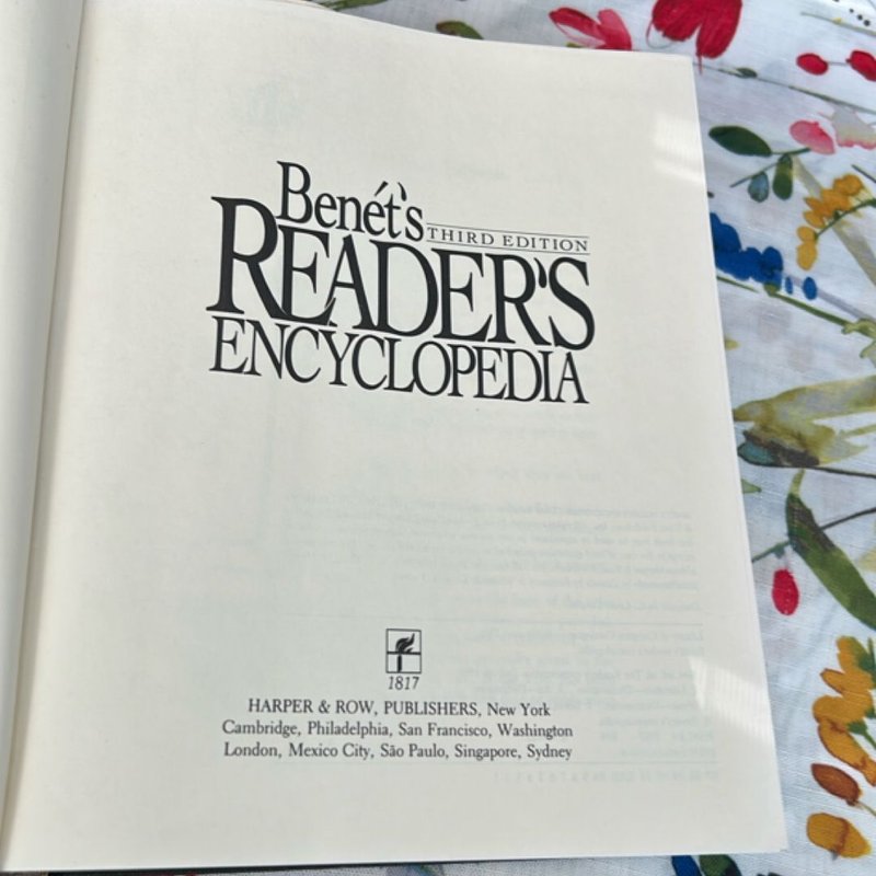 Benet's Reader's Encyclopedia