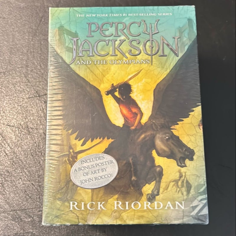 Percy Jackson and the Olympians 5 Book Paperback Boxed Set (w/poster)