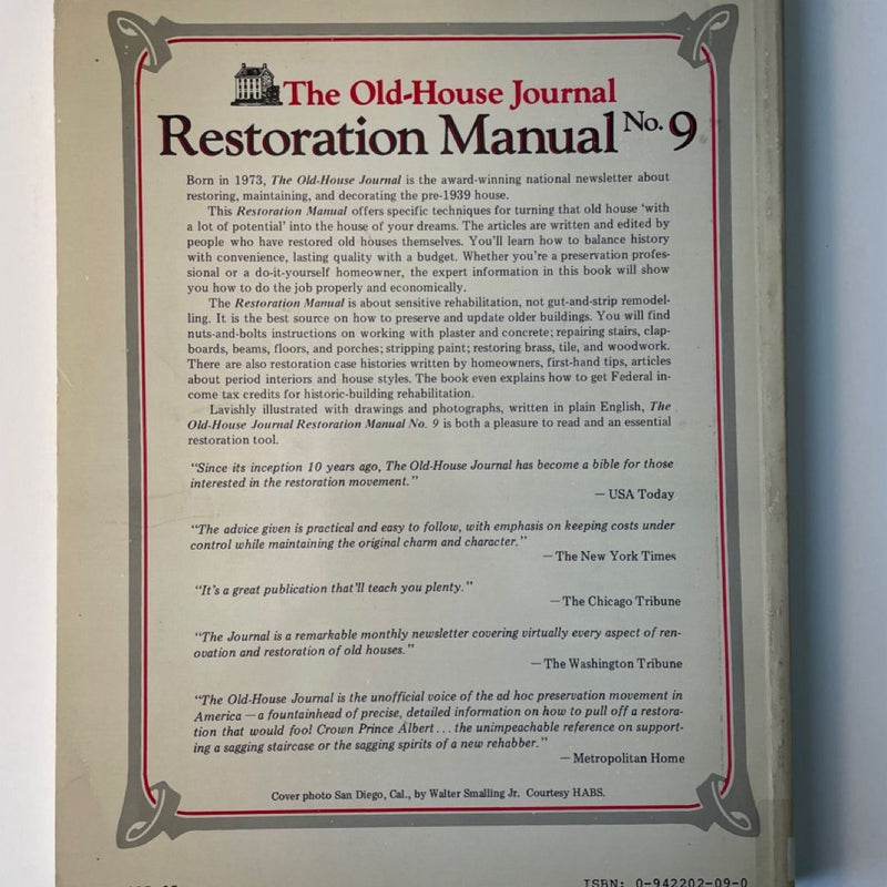 Restoration Manual No. 9