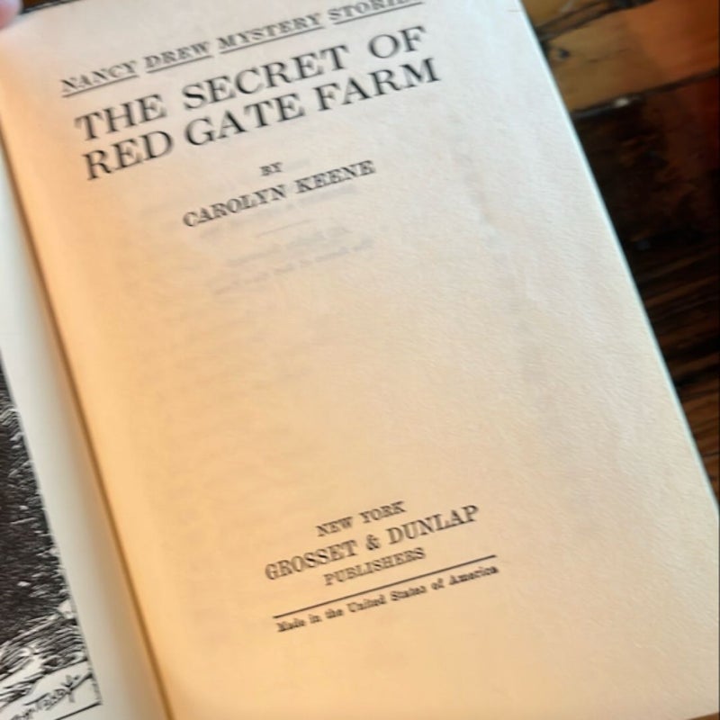 Vintage The Secret of the Red Gate Farm NANCY DREW CAROLYN KEENE 1931 HC