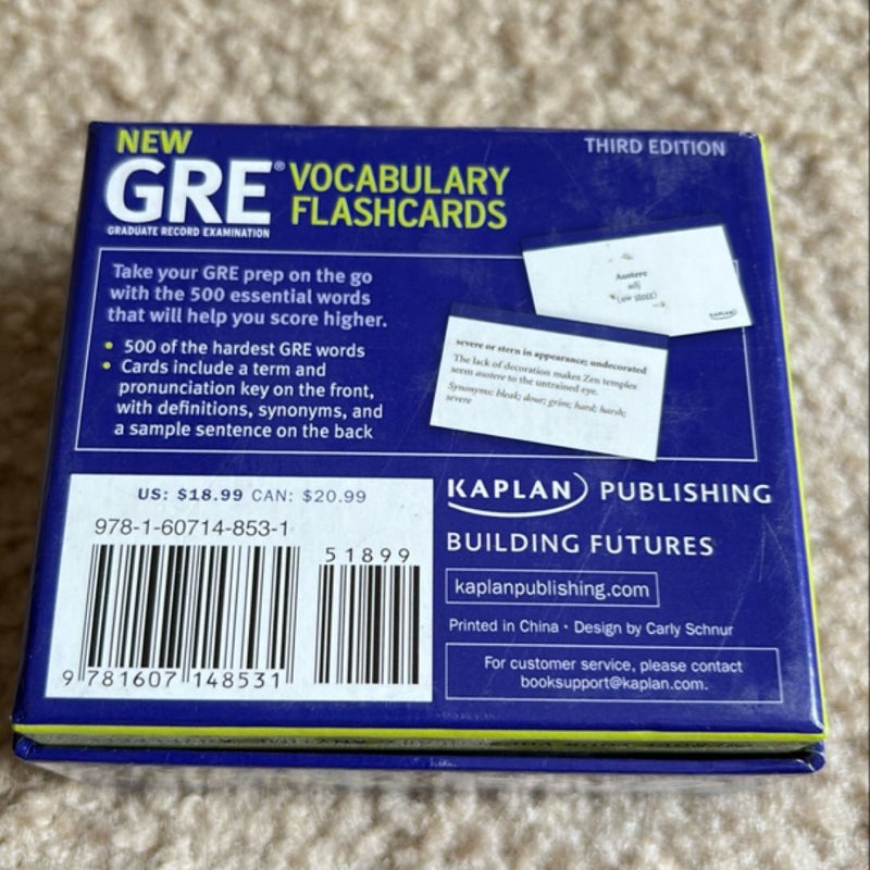 Kaplan New GRE Vocabulary Flashcards