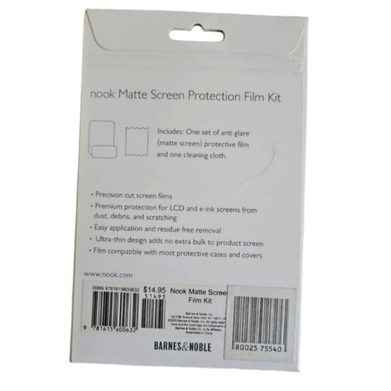 Nook Matte Screen Protective Film Kit