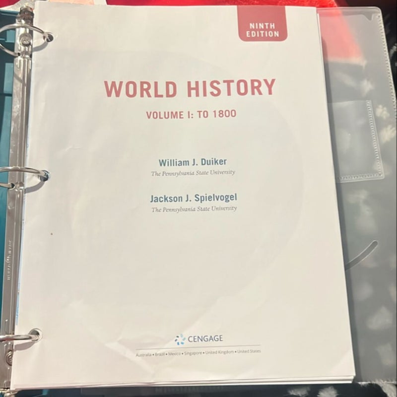 World History, Volume 1: To 1800