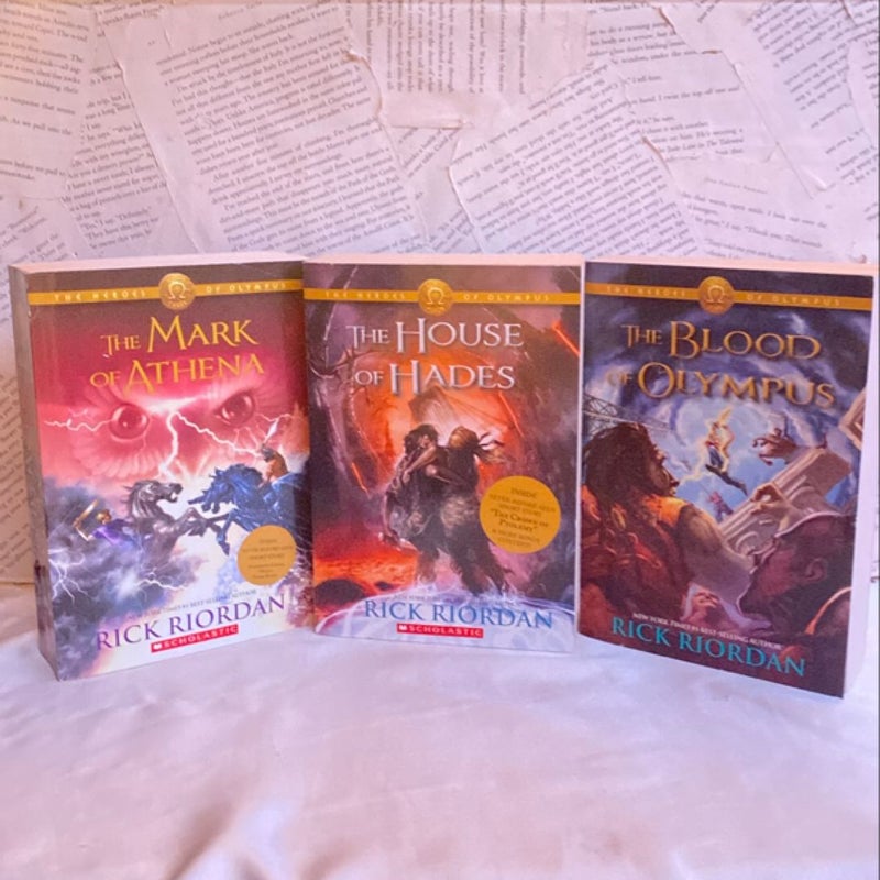 Heroes of Olympus book 3,4,5