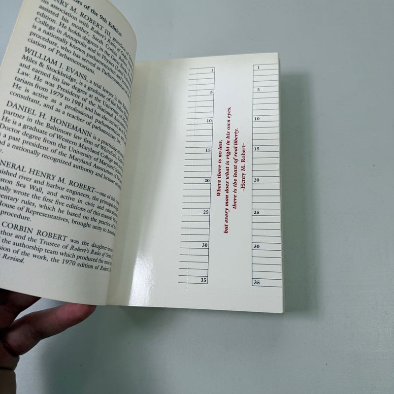 Robert's Rules of Order Newly Revised