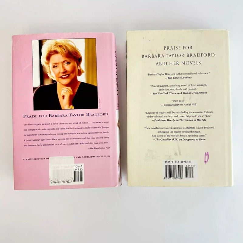 Barbara Taylor Bradford Book Bundle, 2 Books, Harte Family Saga