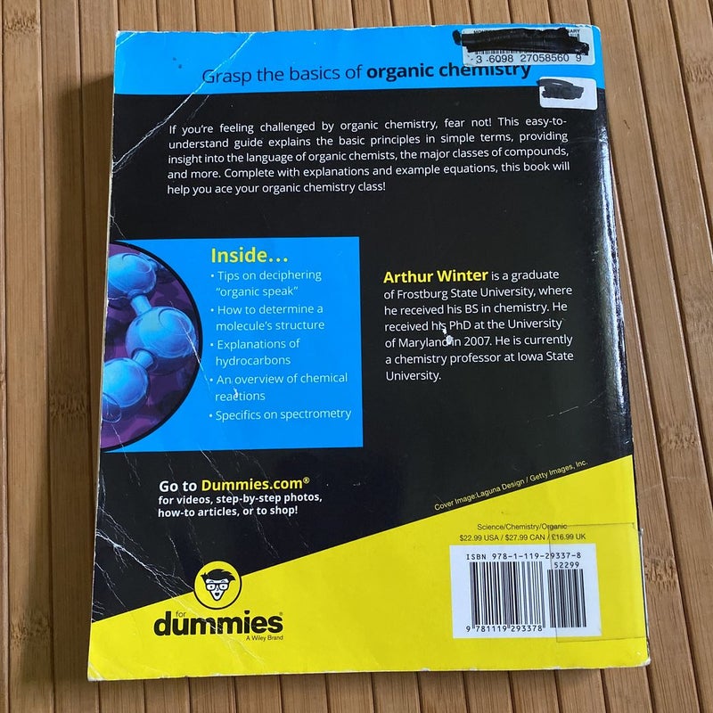 Organic Chemistry I for Dummies