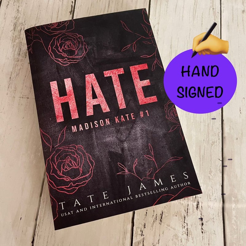 HAND SIGNED Hate By James Tate Special Edition Madison Kate #1 OOP