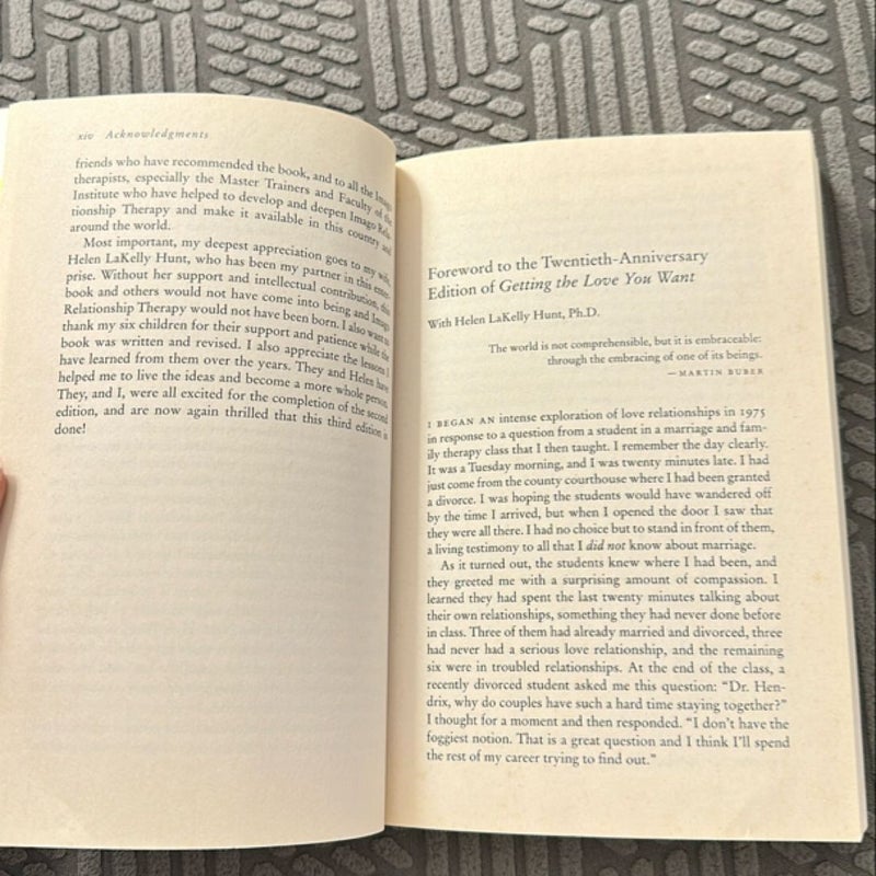Getting the Love You Want: a Guide for Couples: Second Edition
