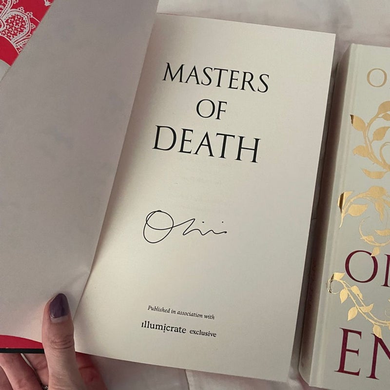 Masters of Death & One For My Enemy Illumicrate editions