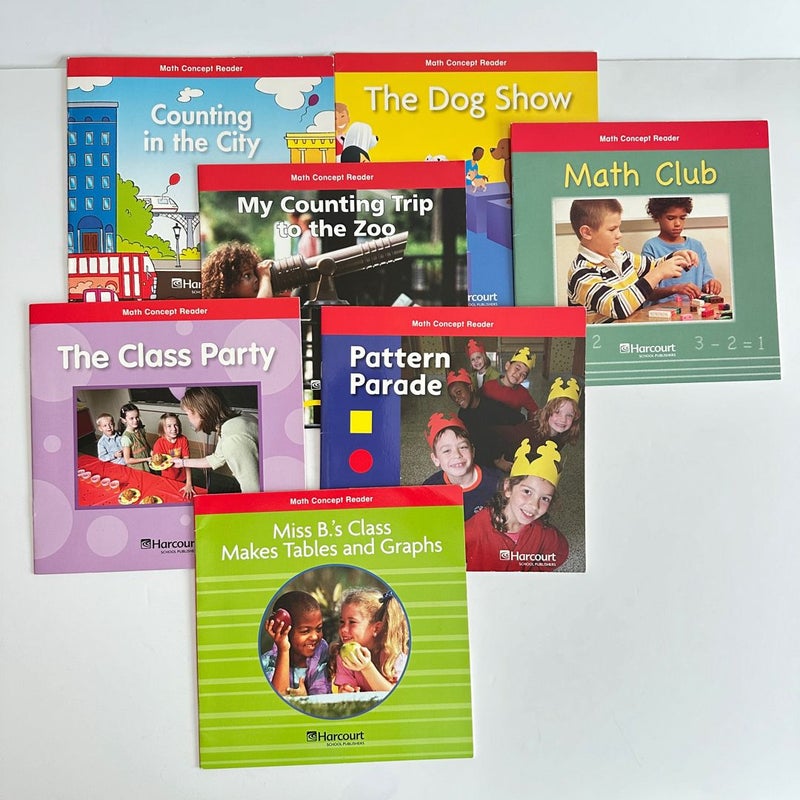 Harcourt School Math Concept Readers Bundle, 7 Books