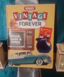Reminisce hardcover book Vintage Forever Food,Fads & Finds
Hardcover book
