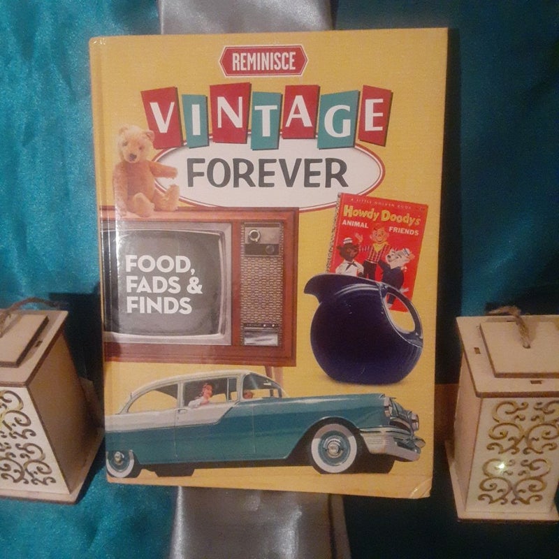 Reminisce hardcover book Vintage Forever Food,Fads & Finds
Hardcover book