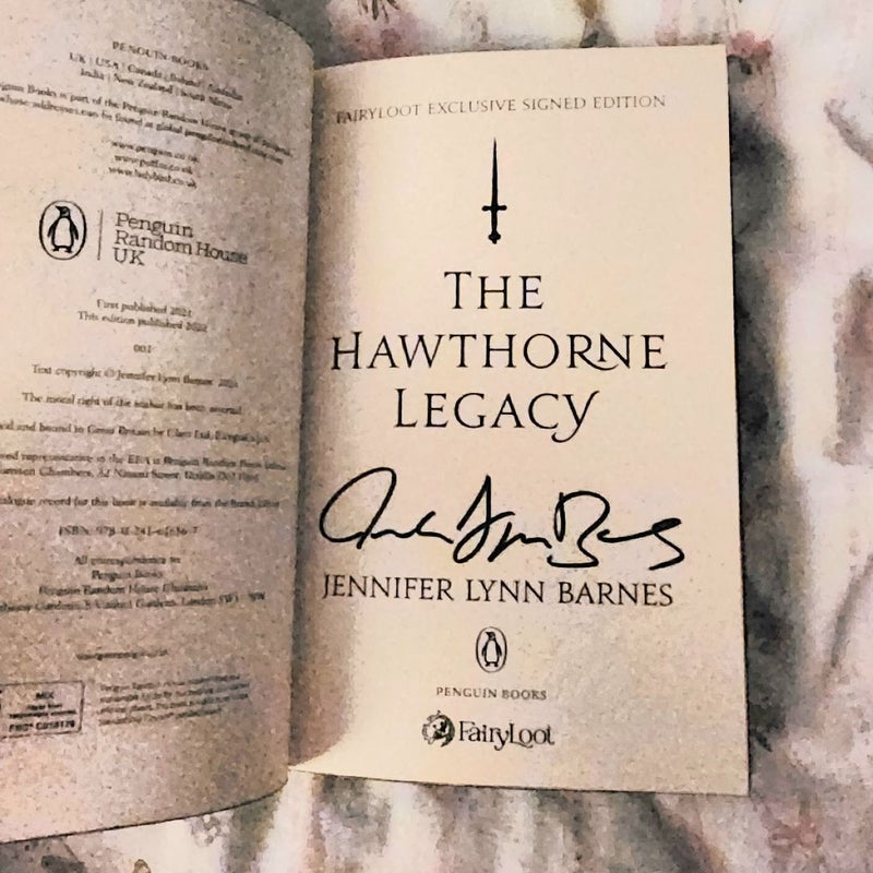 Hawthorne Legacy (#2 of Inheritance Games) Fairyloot Edition SLIGHLTY DAMAGED✨️