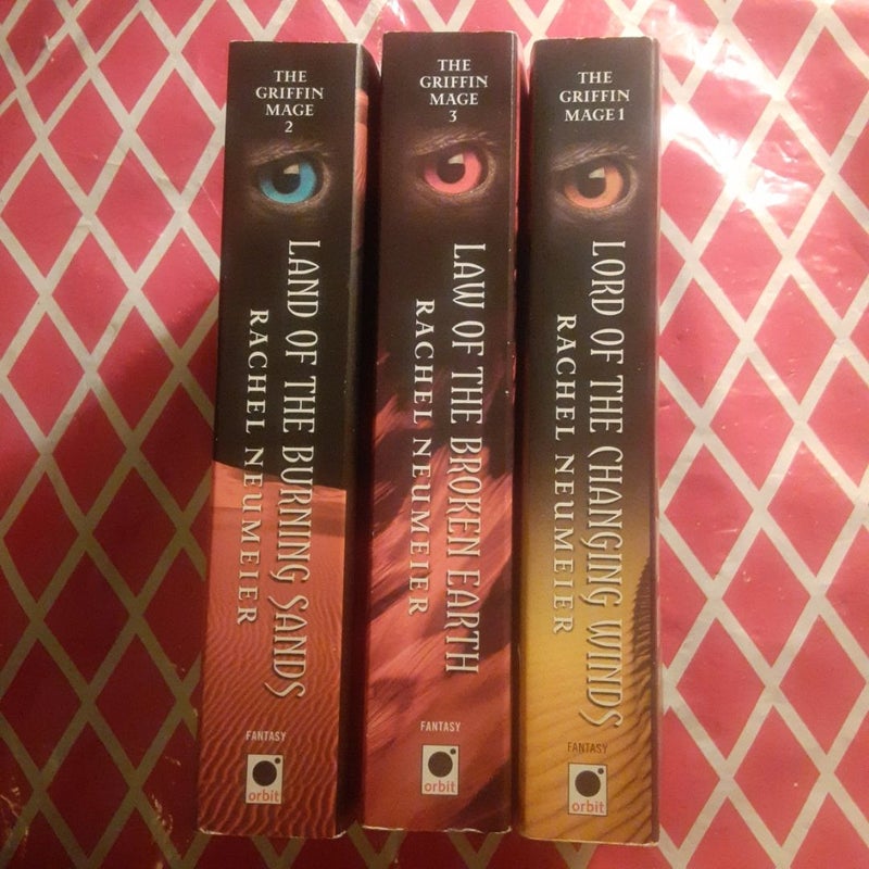 The Griffin Mage trilogy : Lord of the Changing Winds, Land of the Burning Sand, Law of the Broken Earth