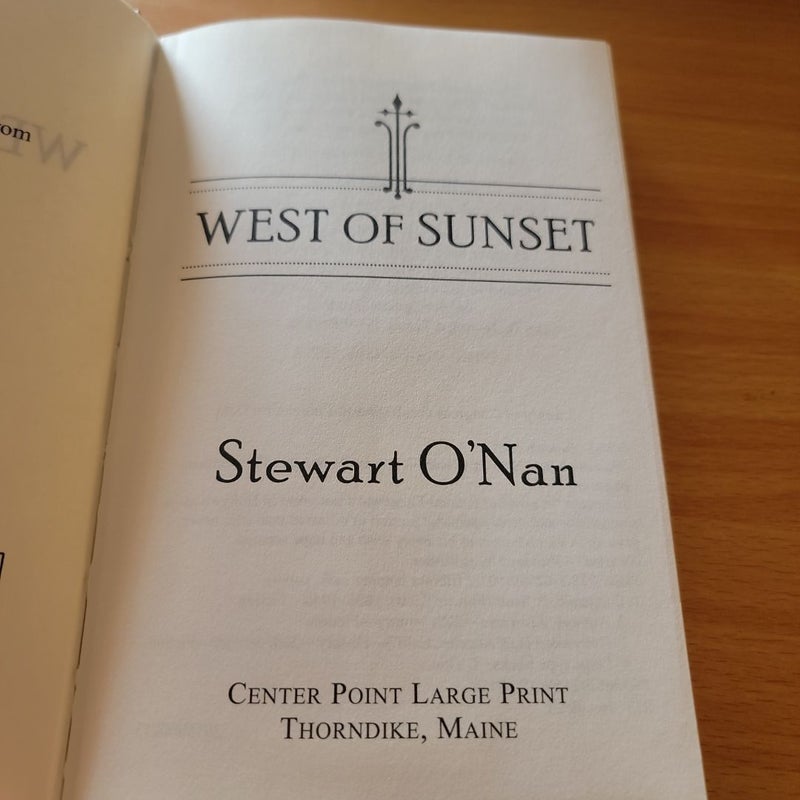 West of Sunset (Large Print)