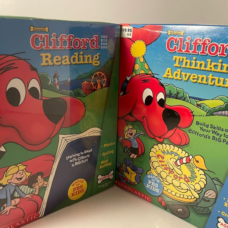 Clifford the Big Red Doc Set of 2 SEALED Computer Game for PC or Mac CD