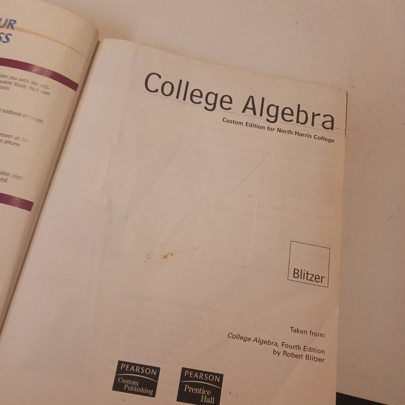 College  Algebra Custom Edition For North Harris College 