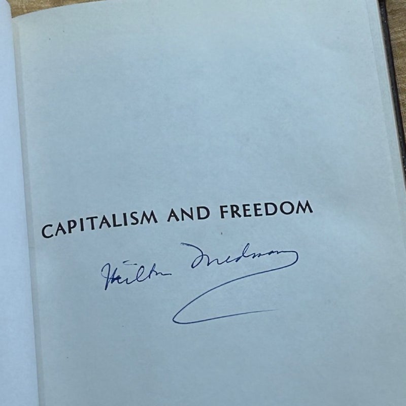 Capitalism and Freedom, Signed by Author