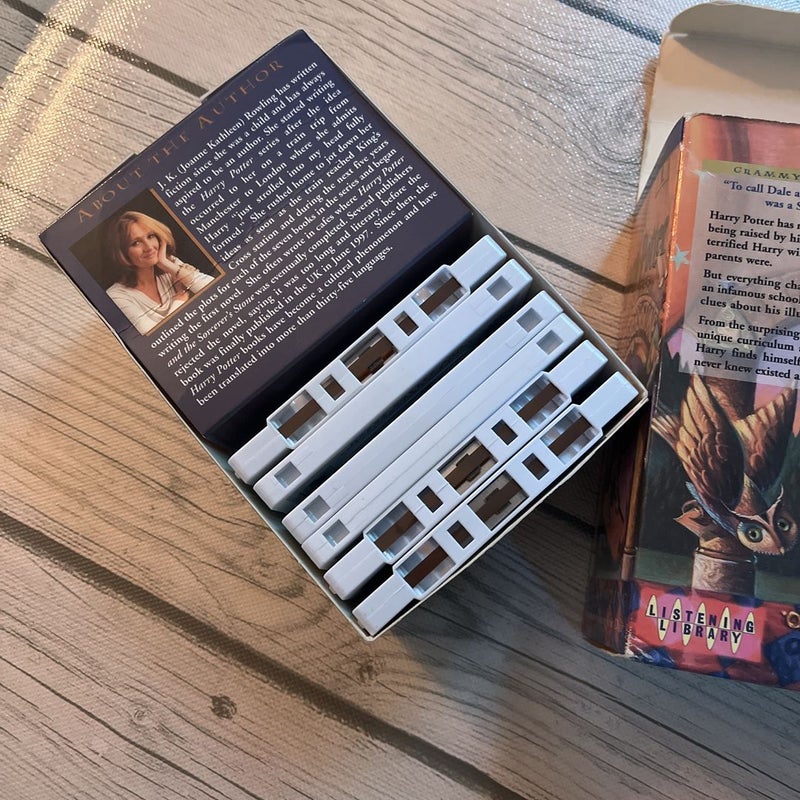 Cassette tape, set of Harry Potter, and the sorcerer￼