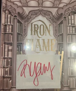 Bookish box iron flame with signed dragon bookplate