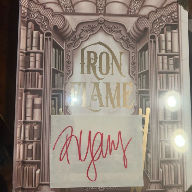 Bookish box iron flame with signed dragon bookplate