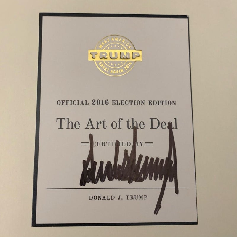 SIGNED Trump: the Art of the Deal (2016 Election Edition)