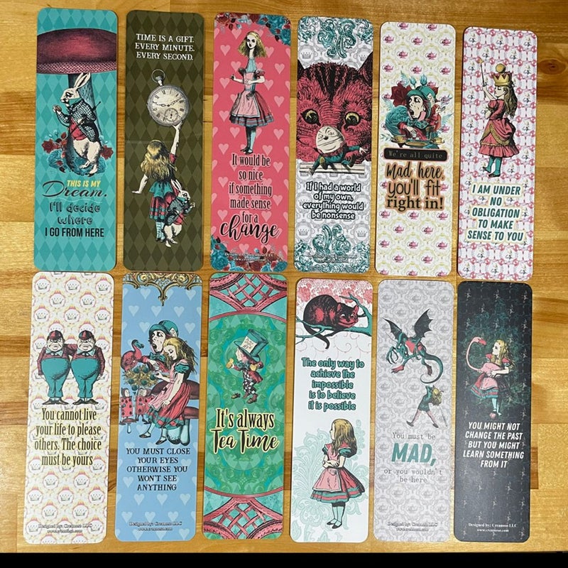 Alice in Wonderland 6•Bookmark Set