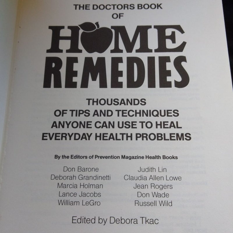 The Doctor's Book of Home Remedies   #sku flr