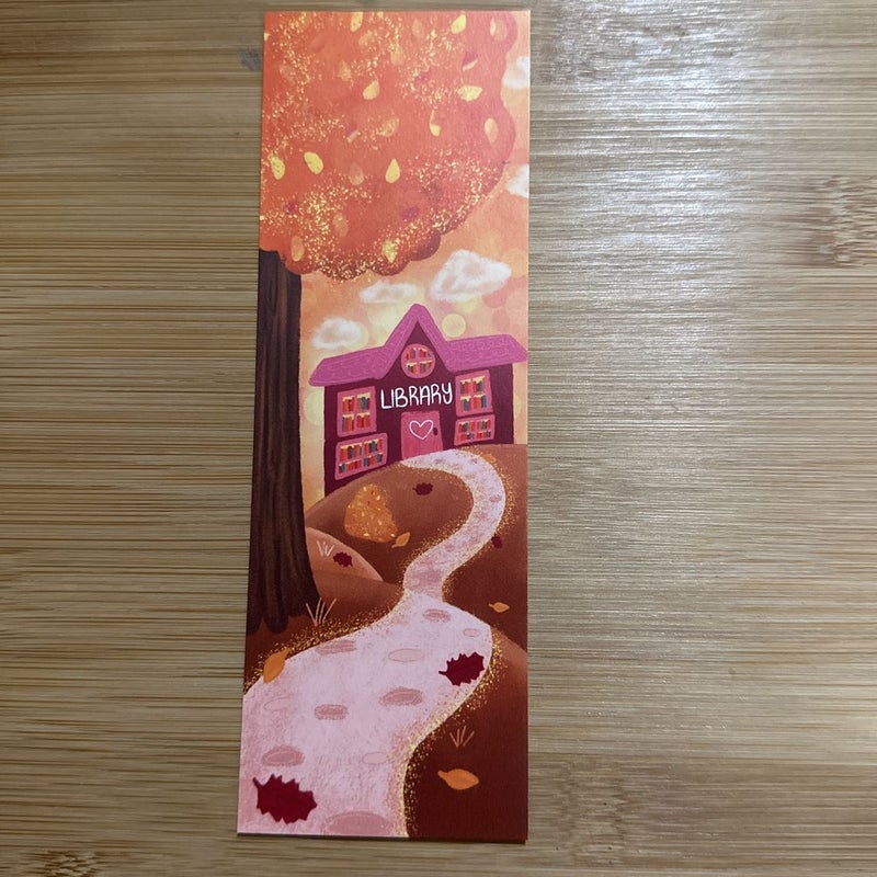 Fall Library Emily Cromwell Bookmark