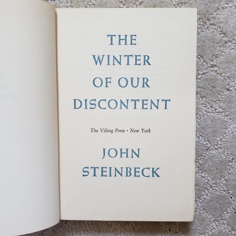 The Winter of Our Discontent (Book Club Edition, 1961)