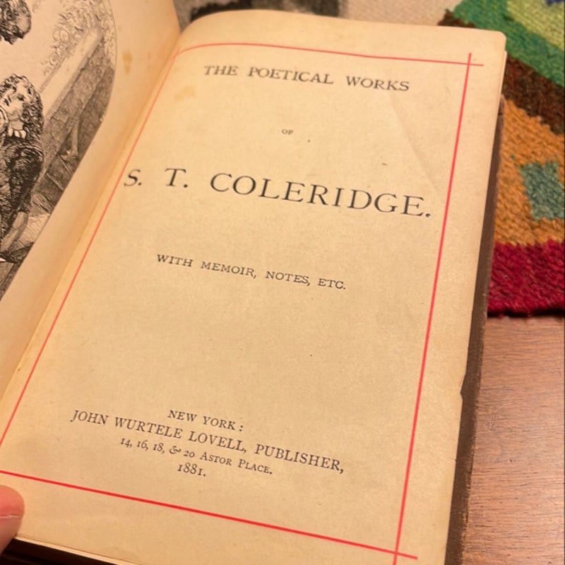 The Poetical Works of S. T. Coleridge (1881) by Samuel Taylor Coleridge , Hardcover Pangobooks