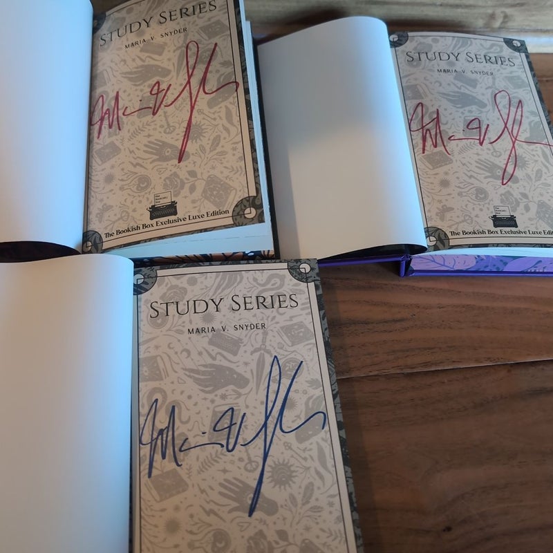 Poison Study books 1-3 Bookish Box Signed special edition 