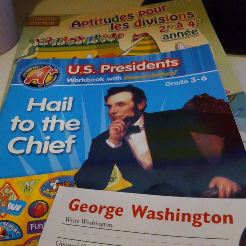 US presidents workbook and French version of division math