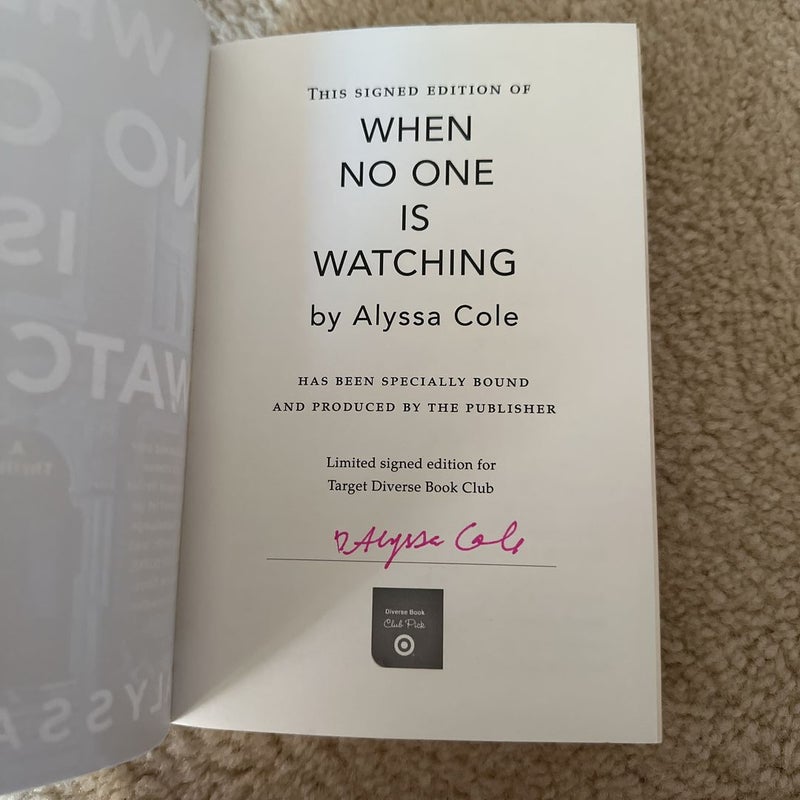 When No One is Watching (signed)