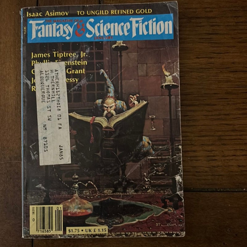 Fantasy and Science Fistion Magazine Jan edition