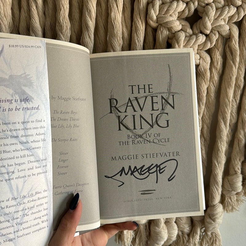SIGNED COPY OF THE RAVEN KING BY MAGGIE STIEFVATER