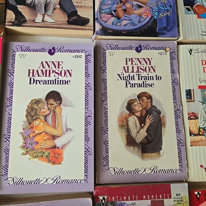 Silhouette Romance paperback vintage lot 21 good condition novels